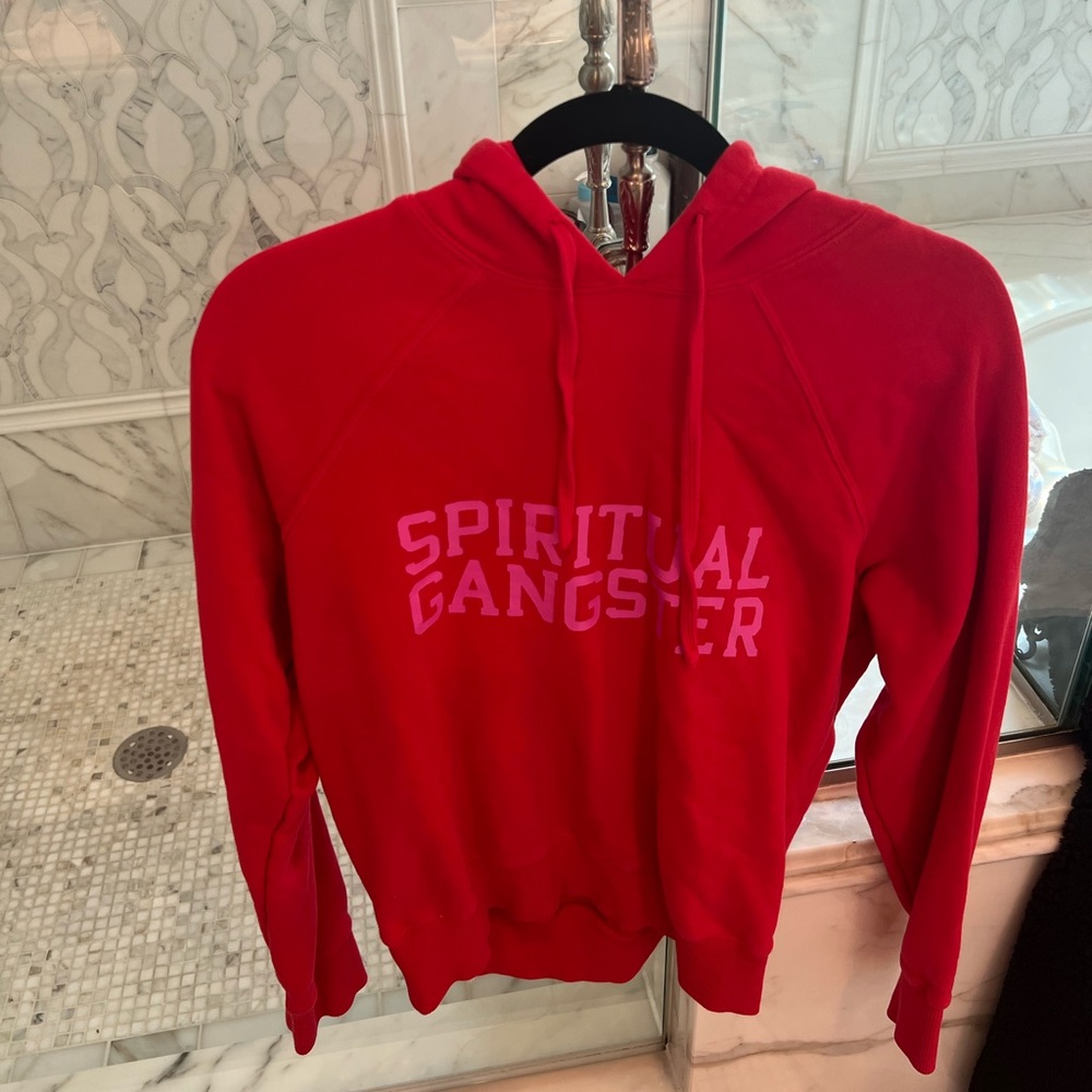 Red Spiritual Gangster hoodie size medium